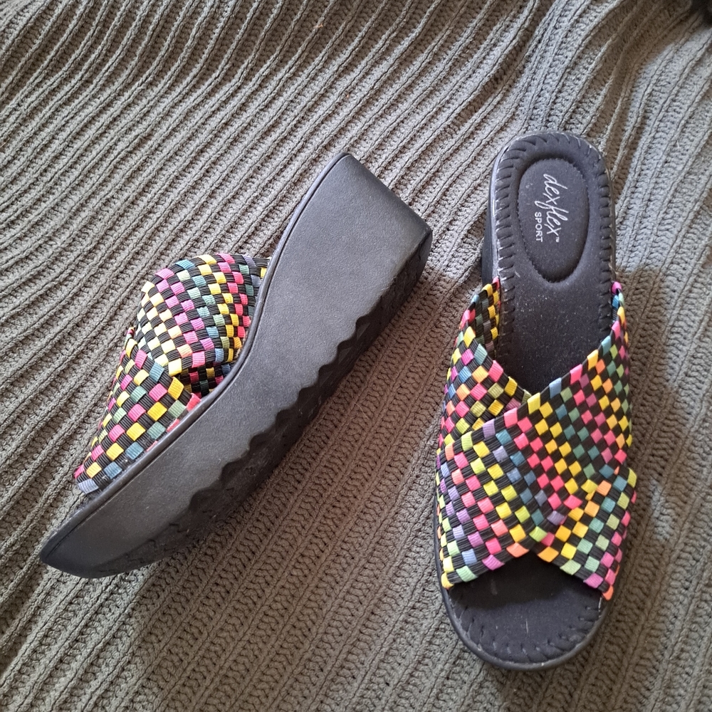 Dexflex sport multicolored wedges, 7.5